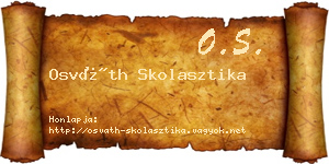Osváth Skolasztika névjegykártya